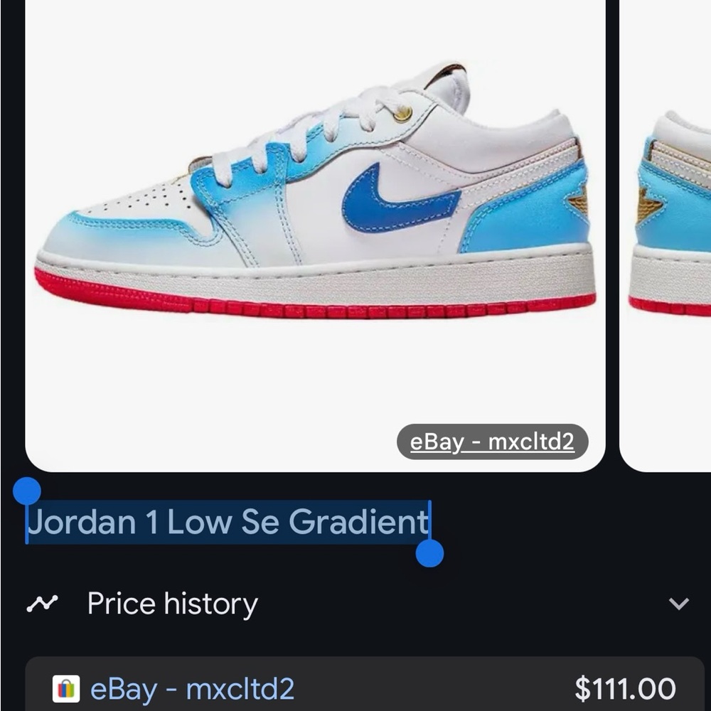 Nike Jordan 1 Low SE Blue Gradient